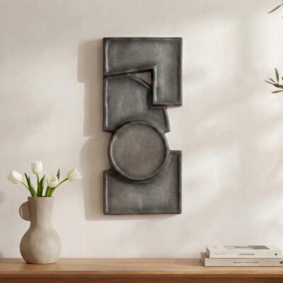 Alternative view of Teo Wall Sculpture Charcoal