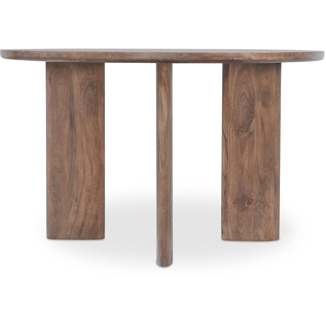 Lia Round Dining Table Dark Brown 3 Lia Round Dining Table Dark Brown - Image 3