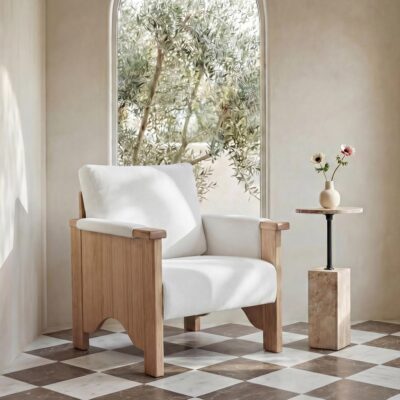 Alternative view of Bauer Accent Chair Cream