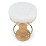 Nio Swivel Counter Stool White Mist - Image 3