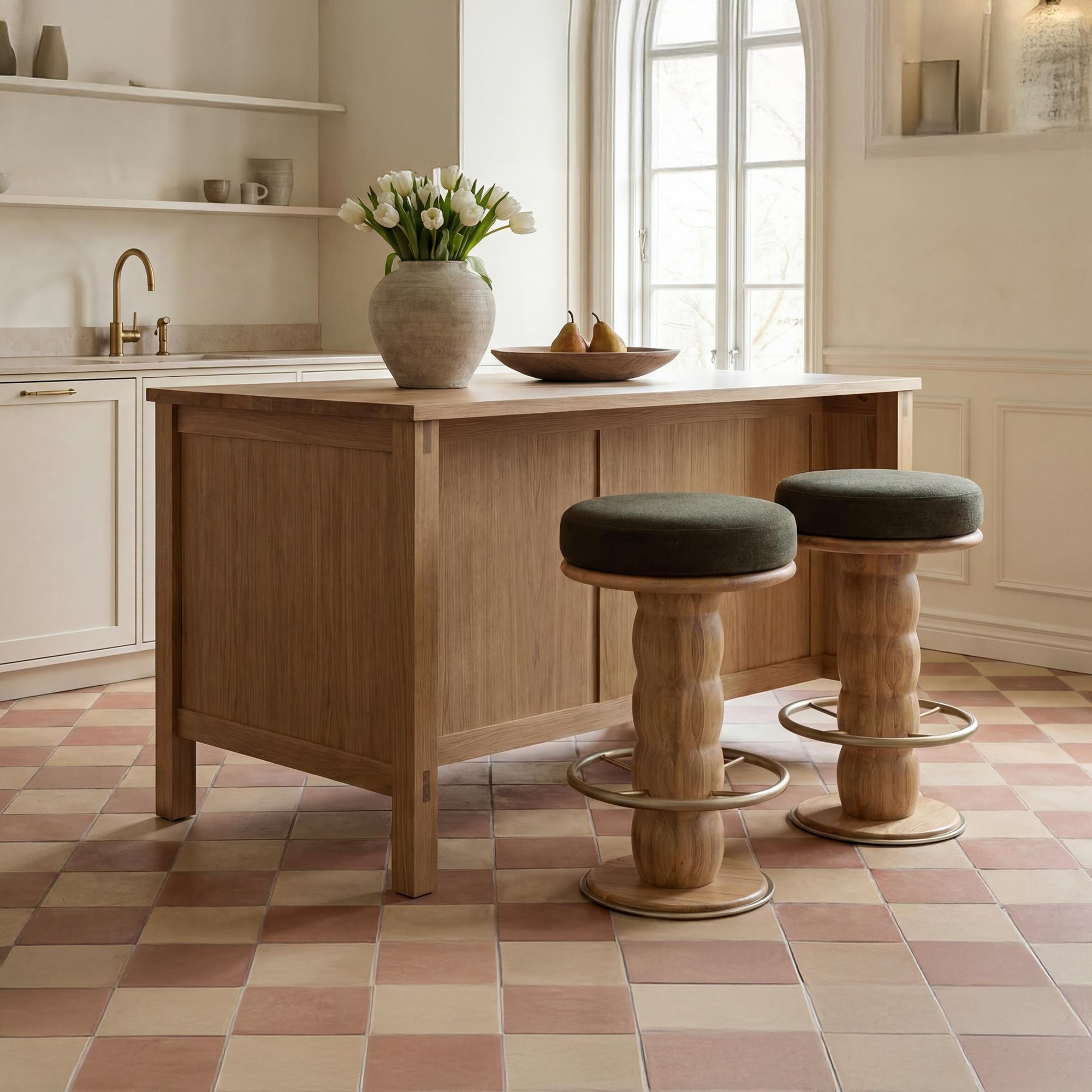 Nio Swivel Counter Stool Dark Green - Image 2