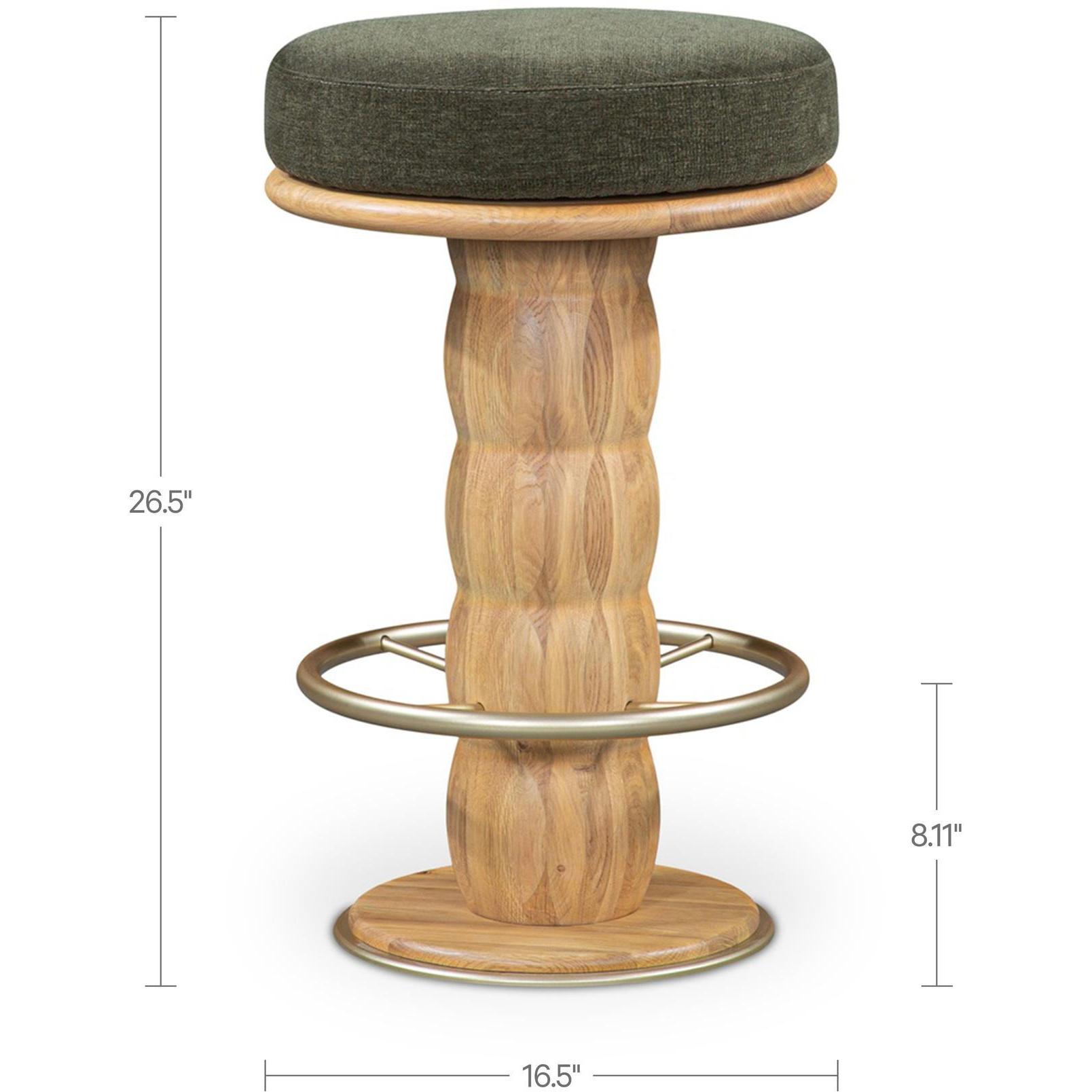 Nio Swivel Counter Stool Dark Green - Image 3