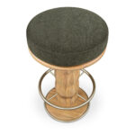 Nio Swivel Counter Stool Dark Green - Image 3