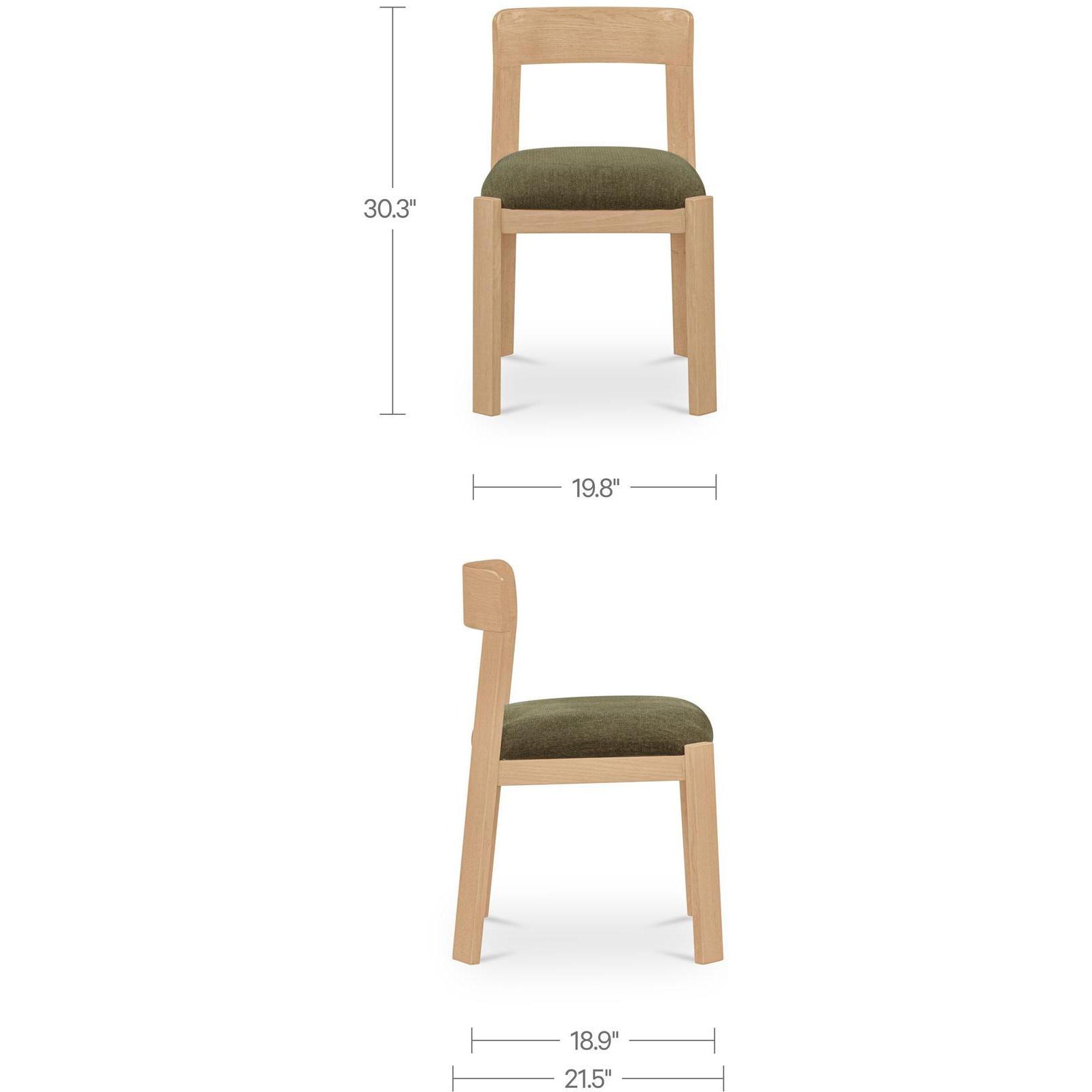 Oli Dining Chair Dark Green-Set of Two - Image 3