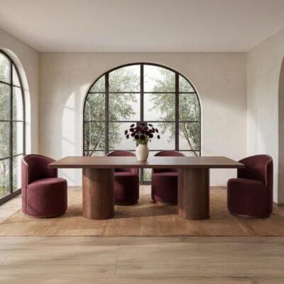 Alternative view of Rossi Swivel Dining Chair Cream