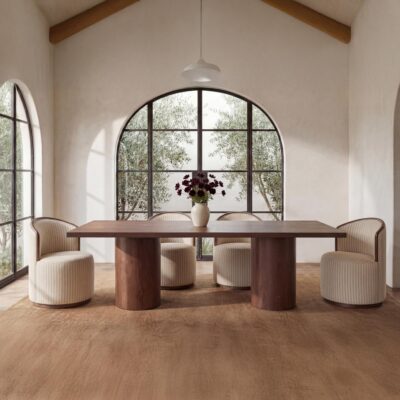 Alternative view of Rossi Swivel Dining Chair Stripe