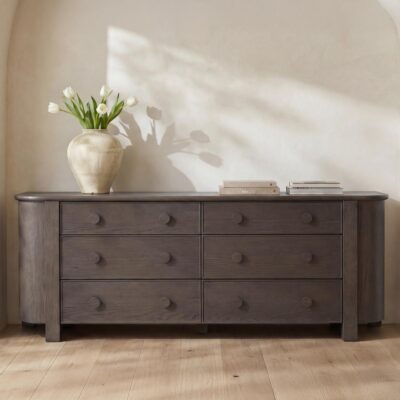 Alternative view of Loren 6 Drawer Dresser Dark Brown EF-1018-20
