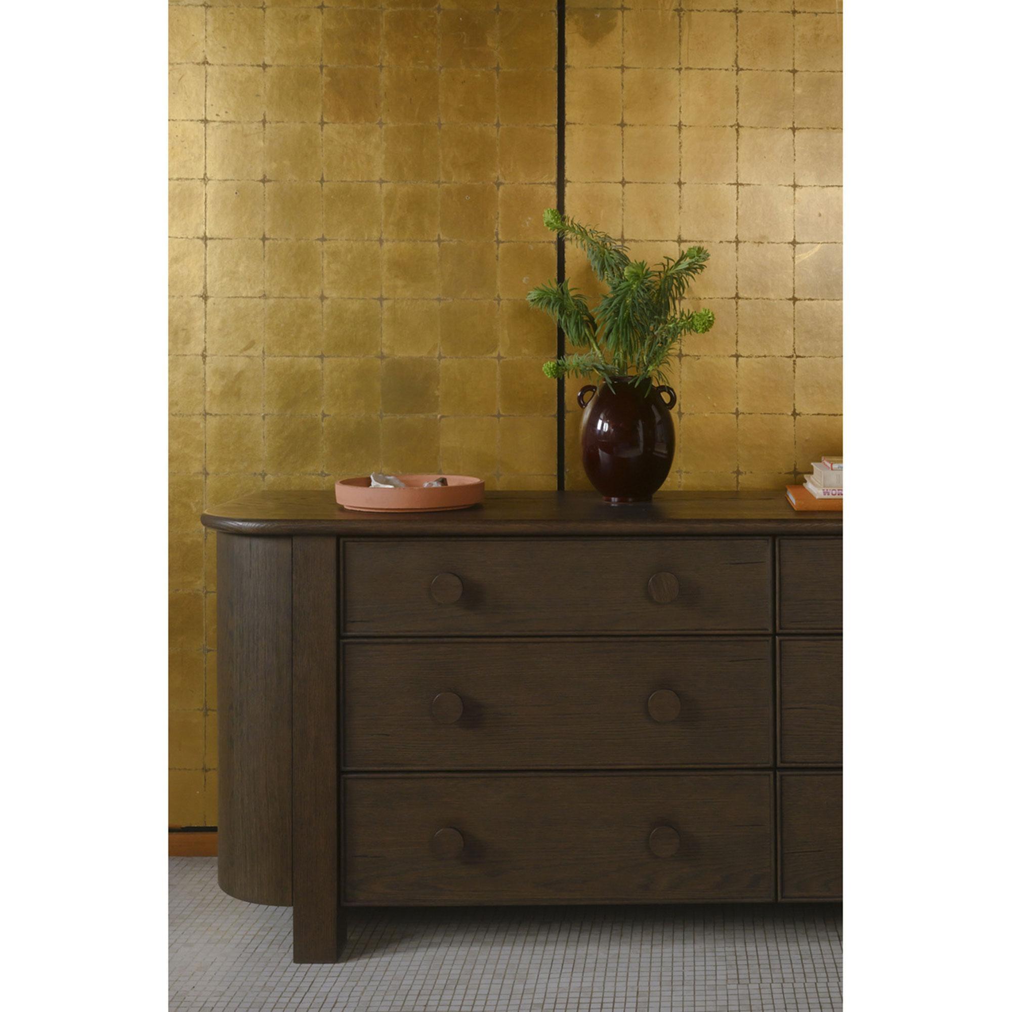 Loren 6 Drawer Dresser Dark Brown - Image 4