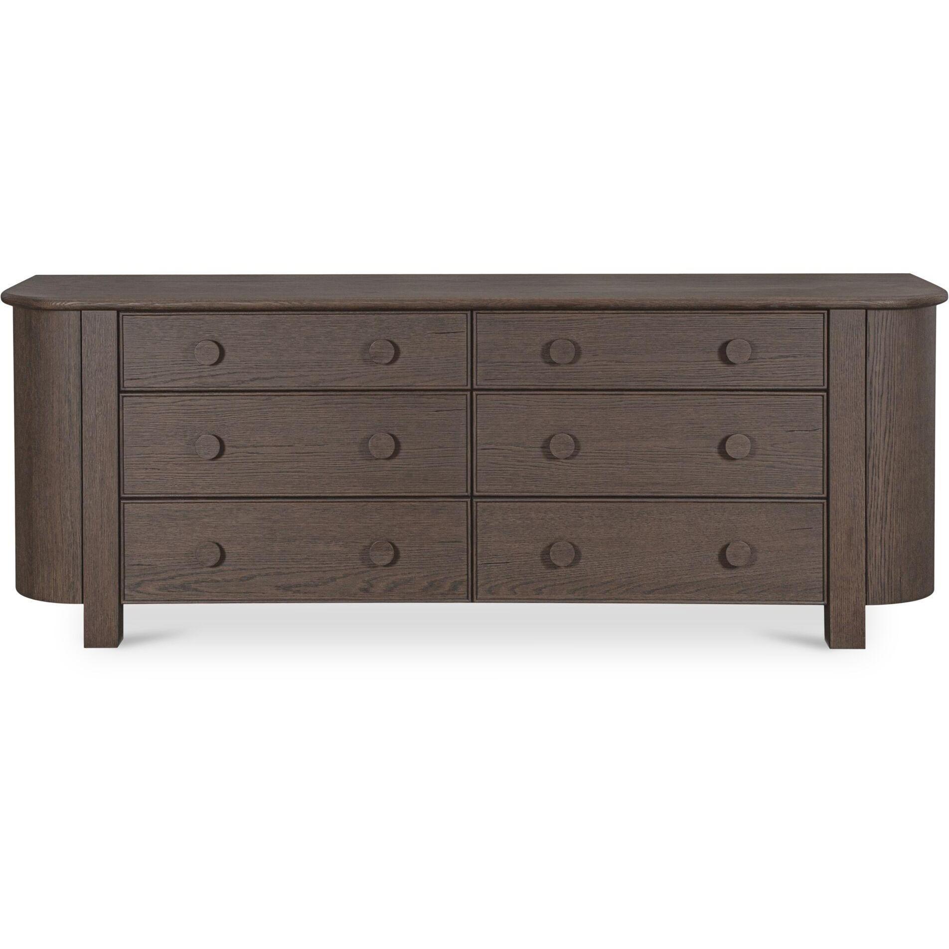 Loren 6 Drawer Dresser Dark Brown