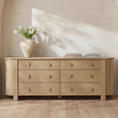 Alternative view of Loren 6 Drawer Dresser Natural EF-1018-24