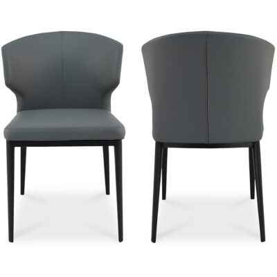 Alternative view of Delaney Side Chair Grey (Set of 2)