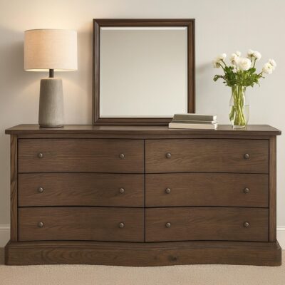 Alternative view of Clarence 6 Drawer Dresser Warm Brown EM-1011-03