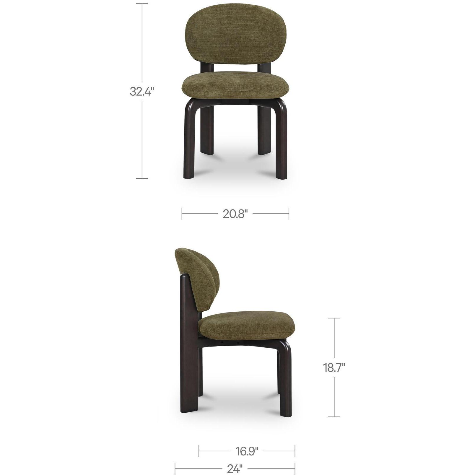 Sami Dining Chair Olive Set of Two - Image 3