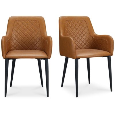 Alternative view of Cantata Dining Chair Tawny Vegan Leather-Set of Two