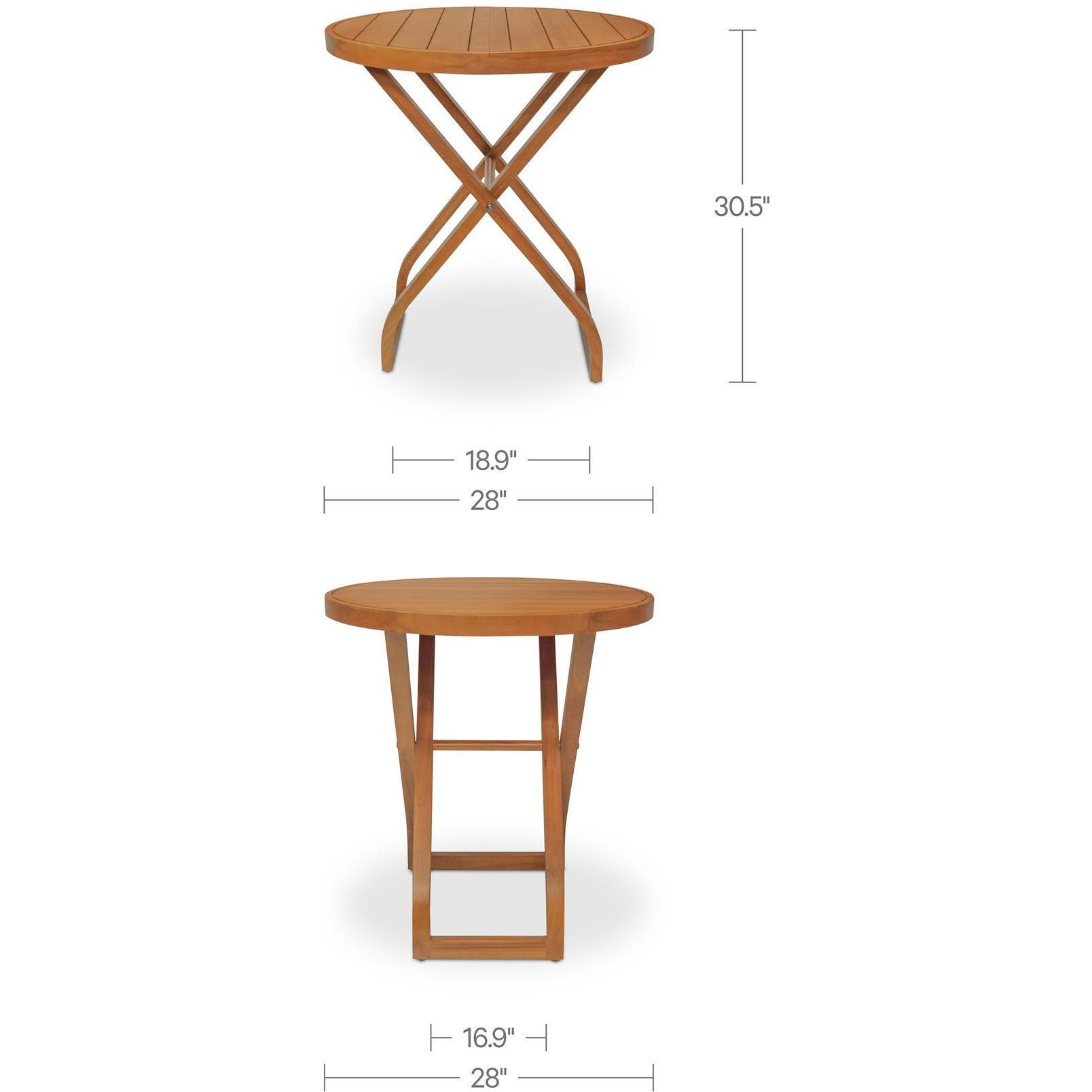 Perry Outdoor Bistro Table Natural - Image 3