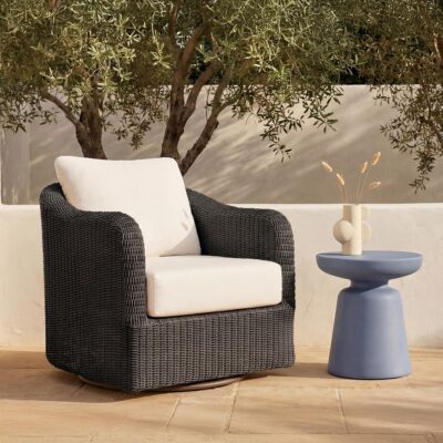 Alternative view of Bodhi Outdoor Swivel Accent Chair Charcoal