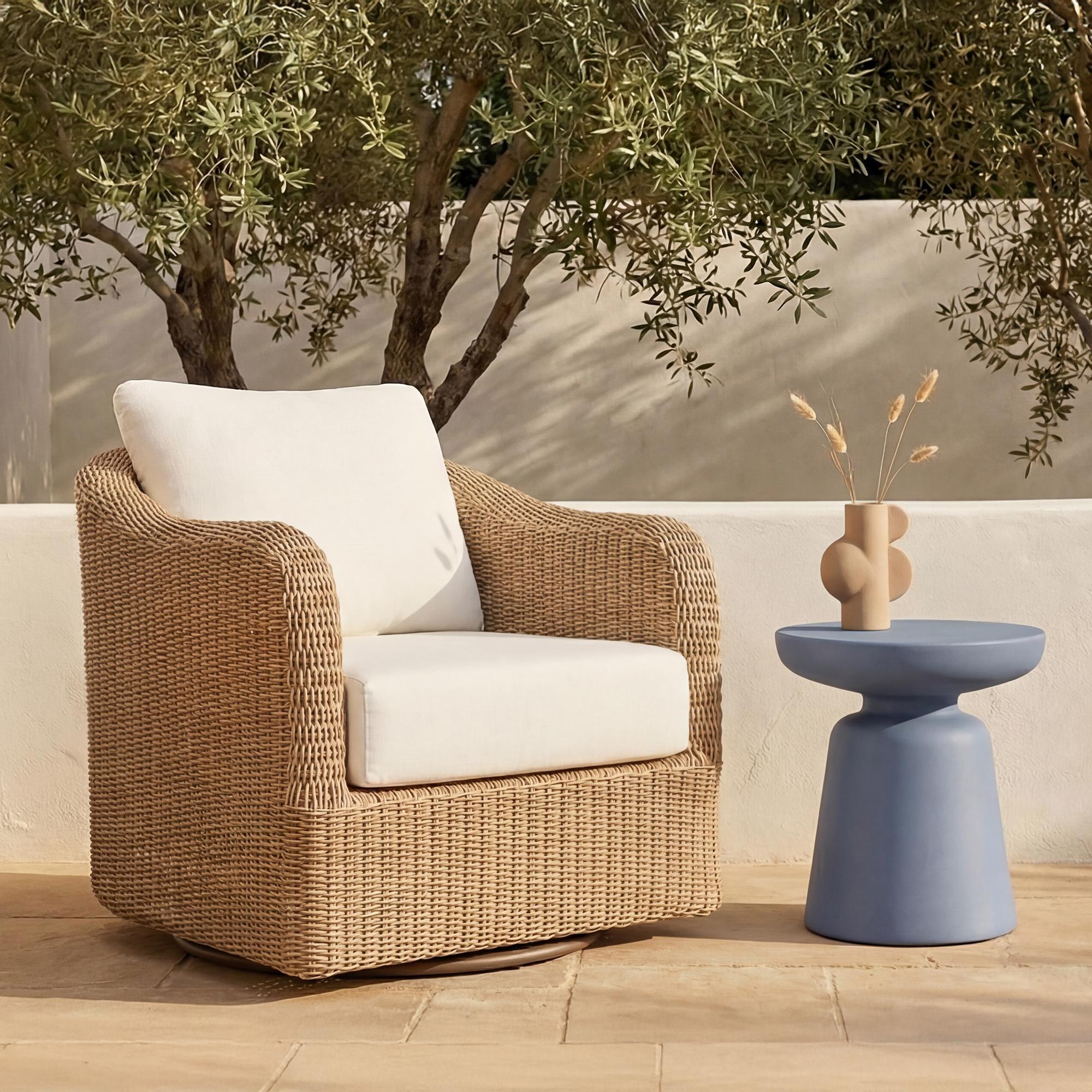 Bodhi Outdoor Swivel Accent Chair Natural - Image 2