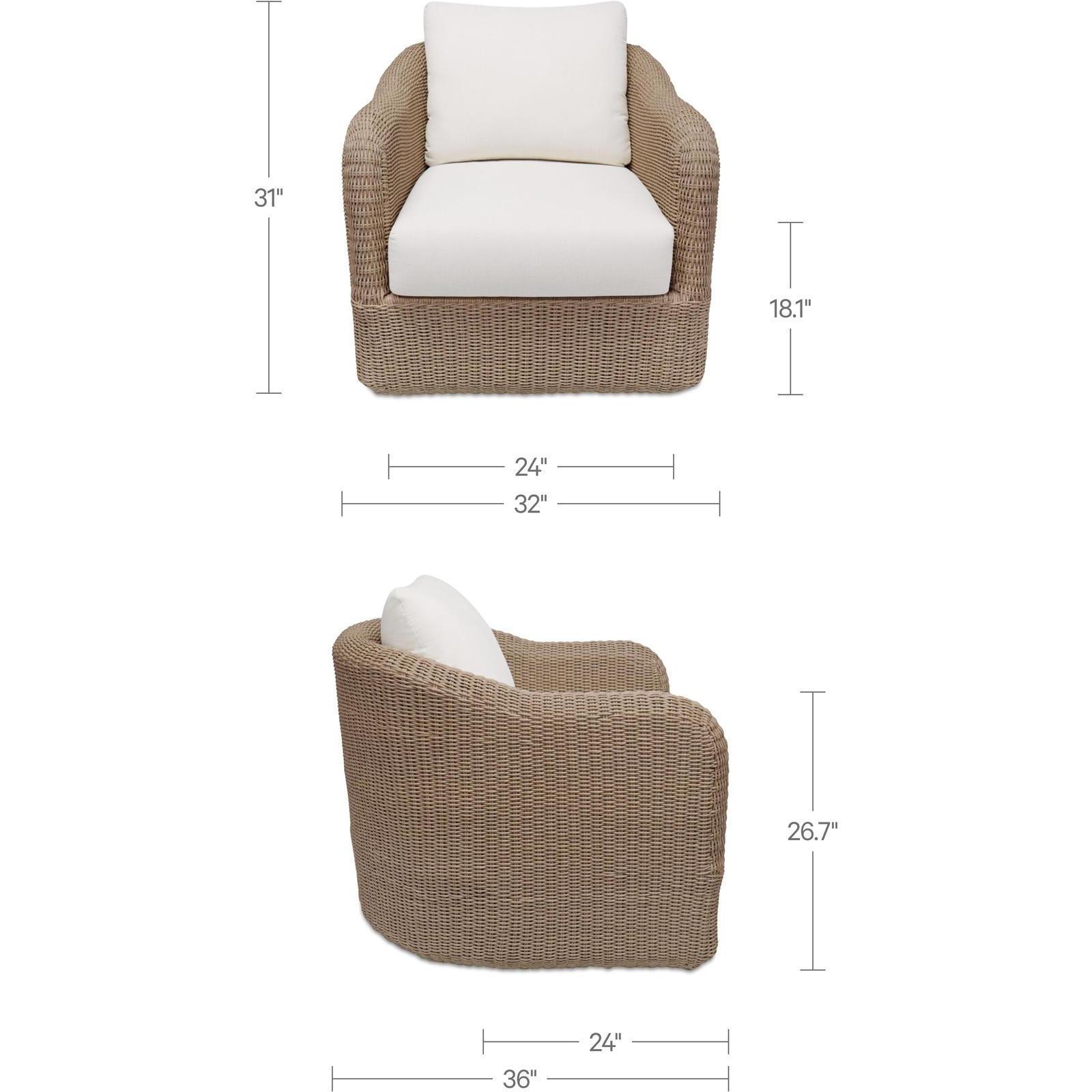 Bodhi Outdoor Swivel Accent Chair Natural - Image 3