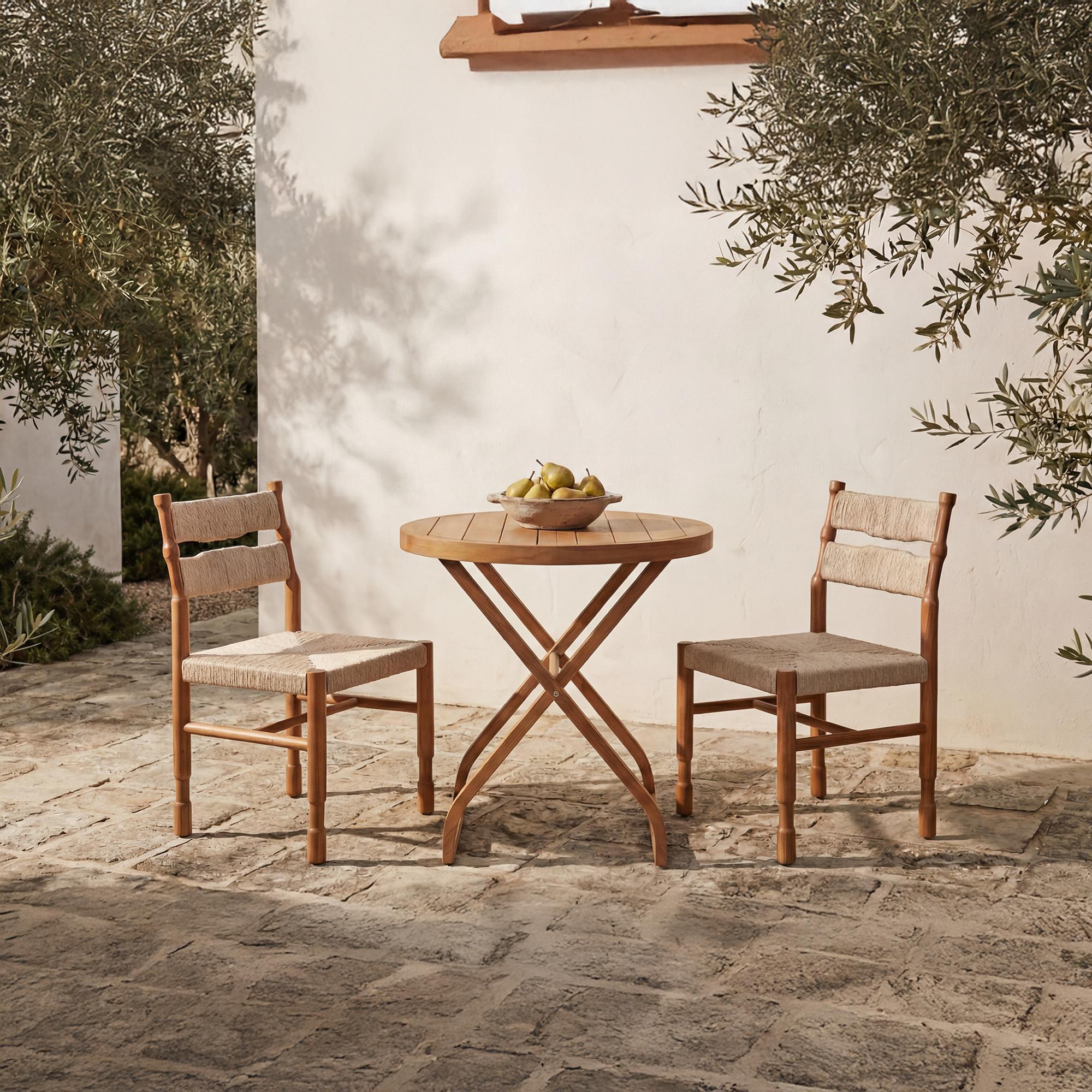 Raf Outdoor Dining Chair Natural - Set Of Two - Image 2