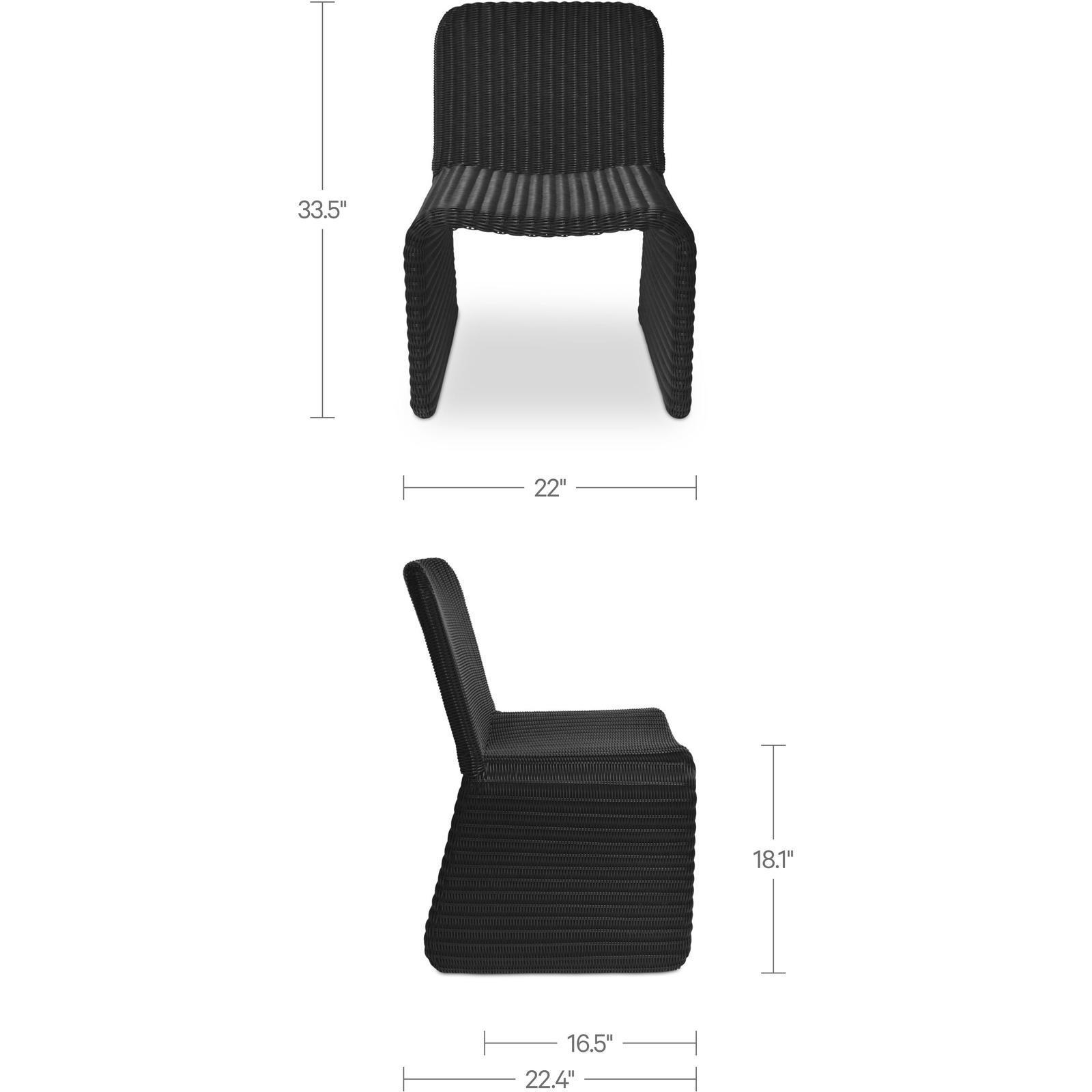 Ella Outdoor Dining Chair Charcoal-Set of Two - Image 3