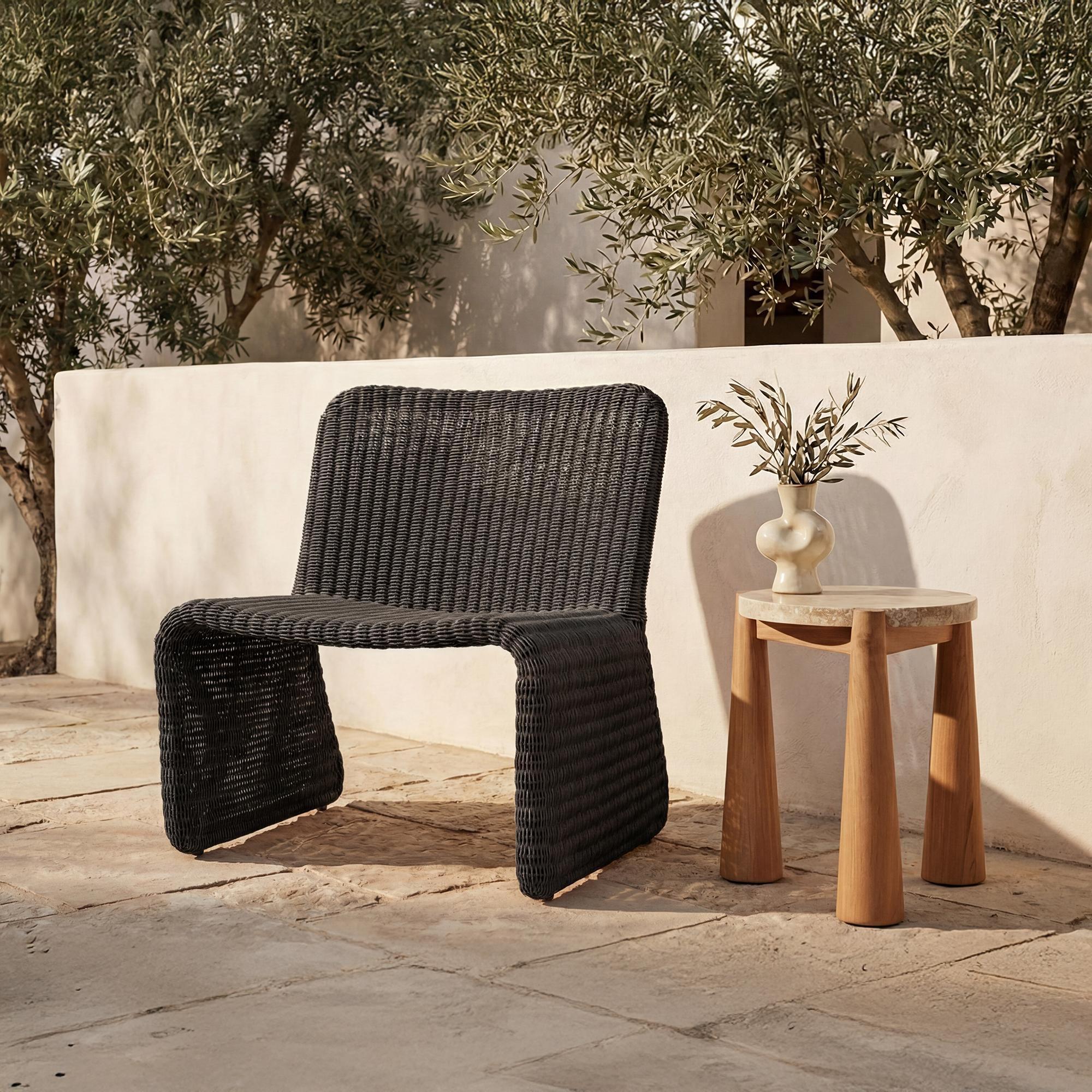 Ella Outdoor Accent Chair Charcoal - Image 2