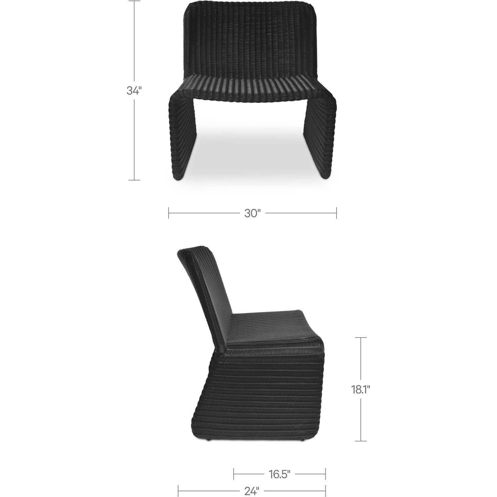 Ella Outdoor Accent Chair Charcoal - Image 3