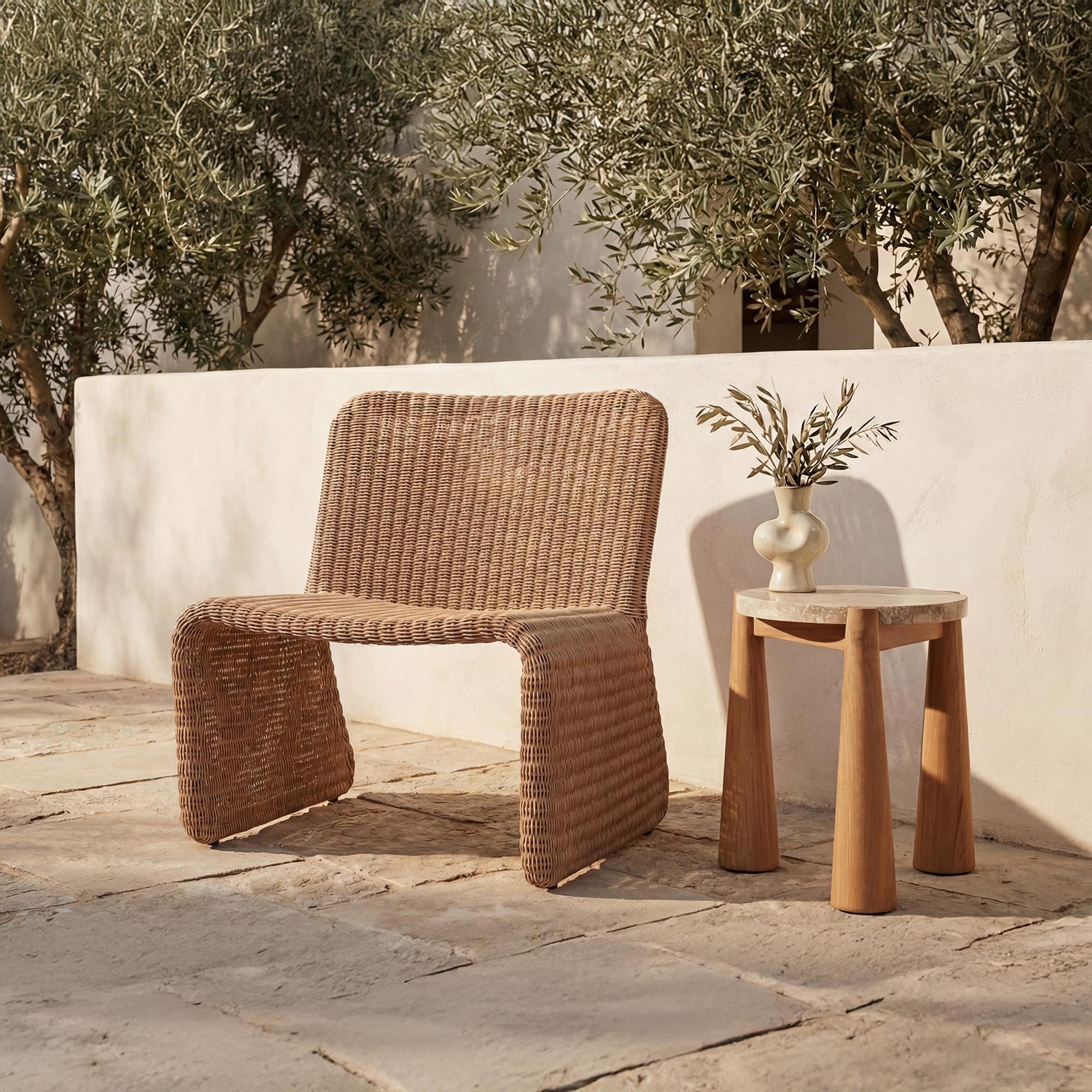 Ella Outdoor Accent Chair Natural - Image 2