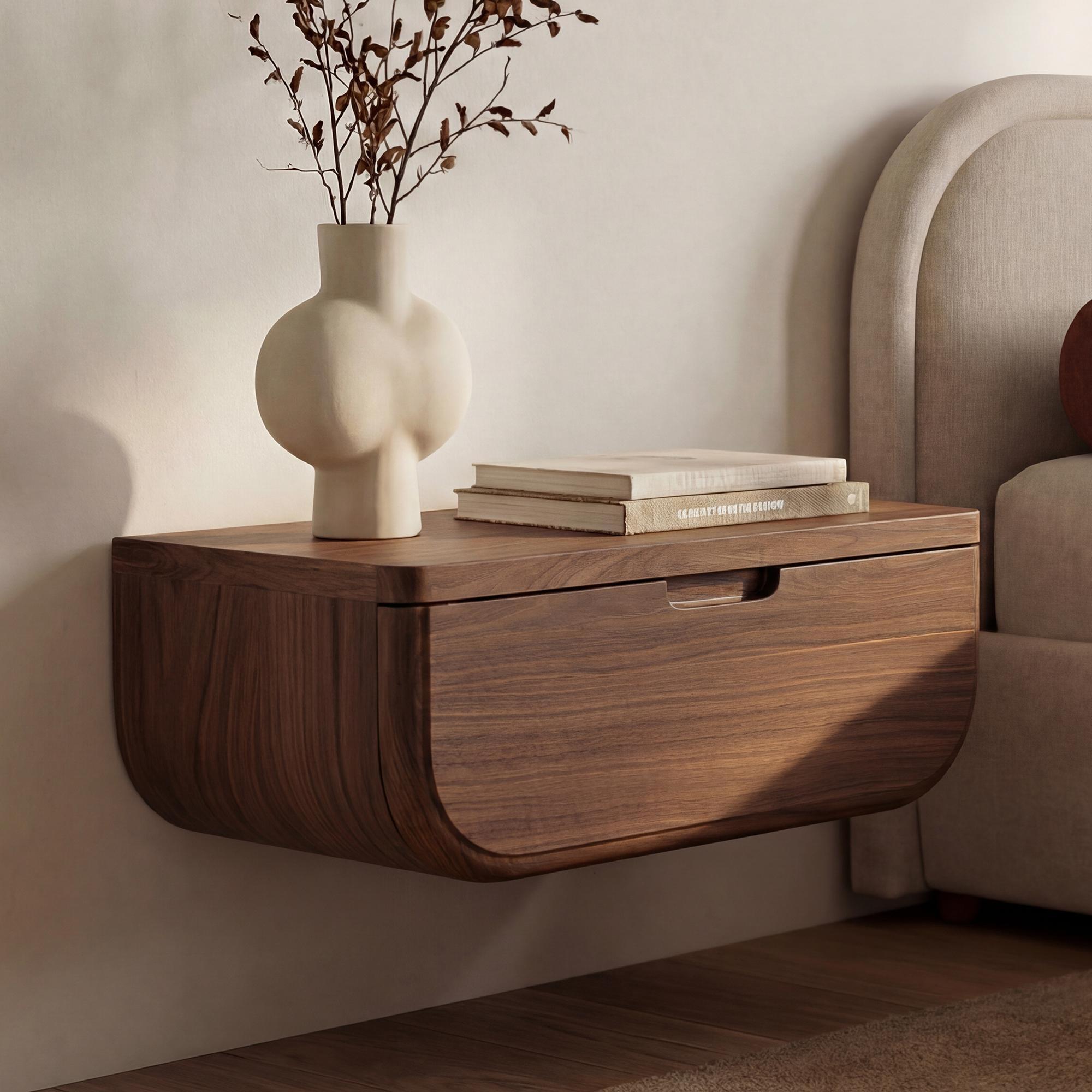 Hettie Floating Nightstand Dark Brown - Image 2