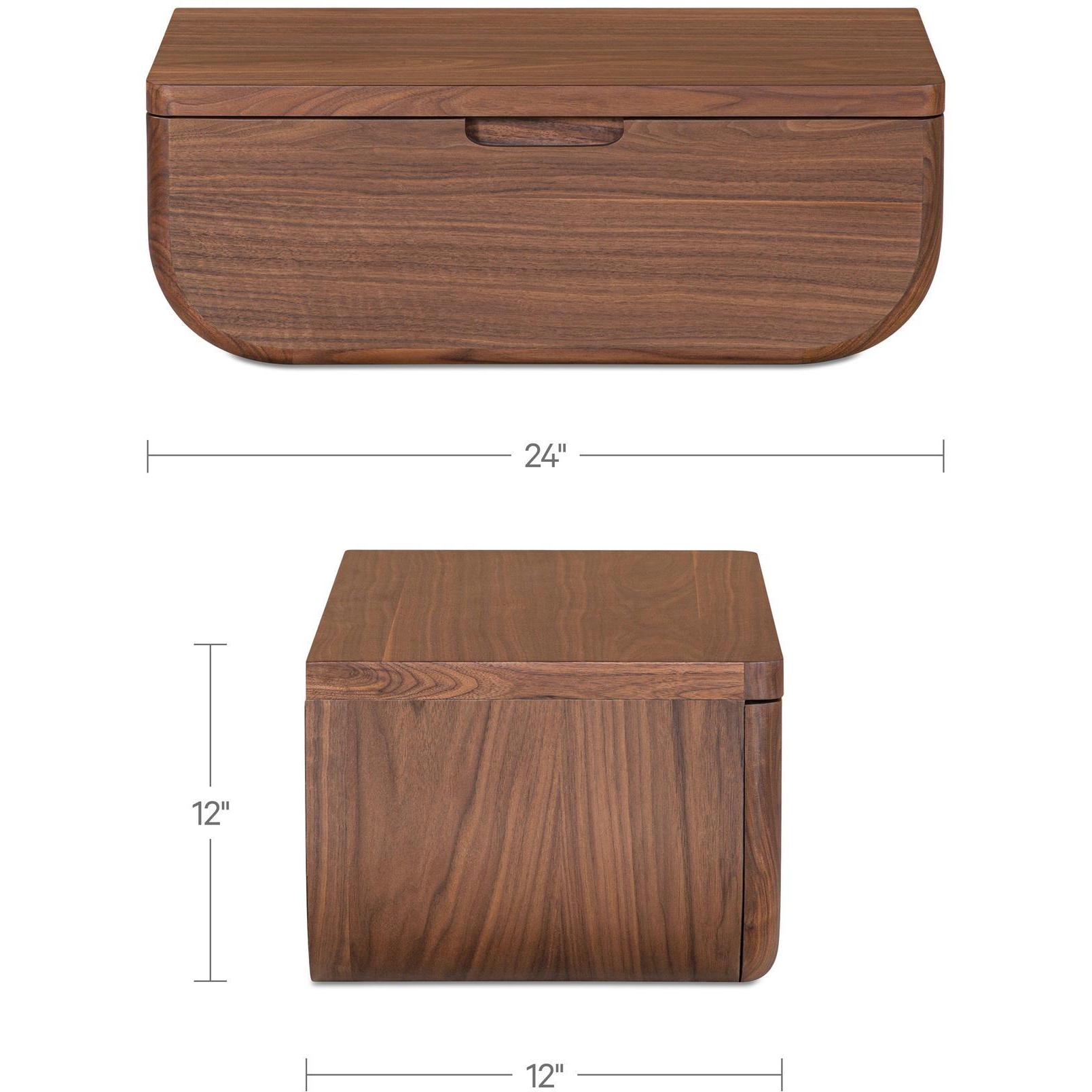 Hettie Floating Nightstand Dark Brown - Image 3