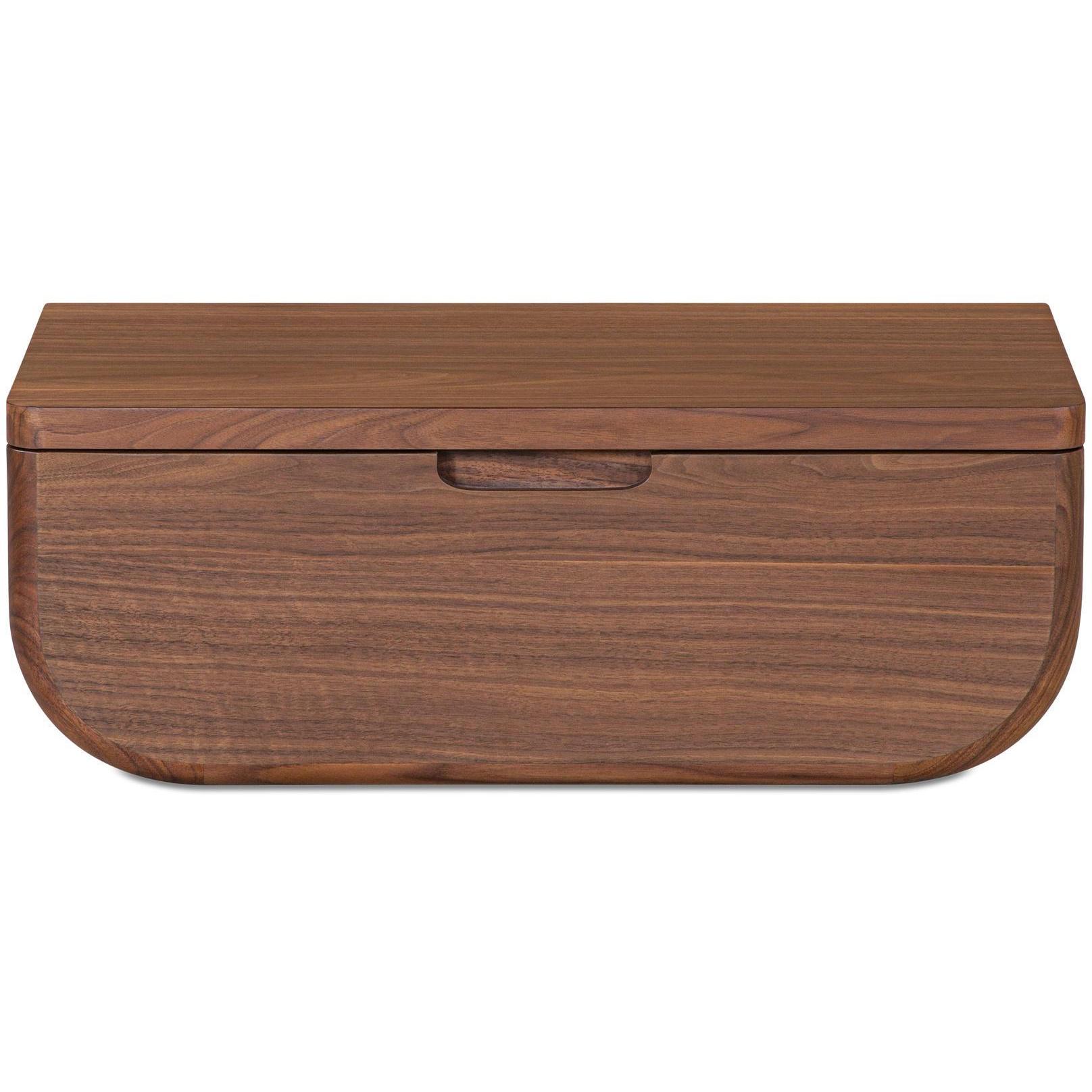 Hettie Floating Nightstand Dark Brown
