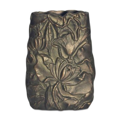 Sabine Cast Aluminum Vase Antique Brass