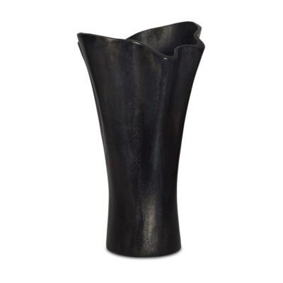 Alternative view of Yeri Cast Aluminum Vase Black