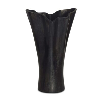 Yeri Cast Aluminum Vase Black