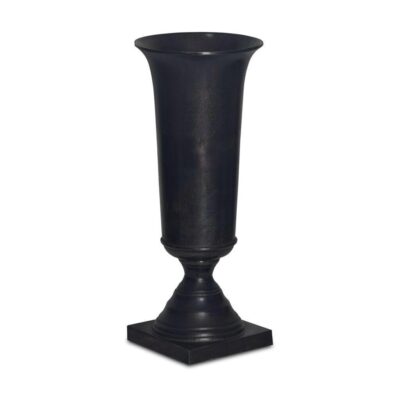 Alternative view of Cassia Cast Aluminum Vase Black