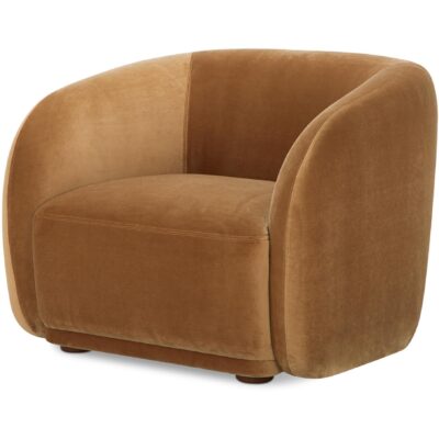Alternative view of Faye Accent Chair Tan Faux Mohair