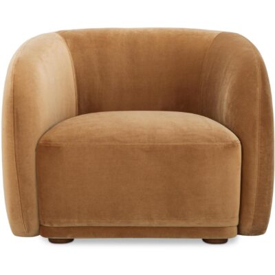 Faye Accent Chair Tan Faux Mohair