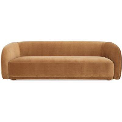 Faye Sofa Tan Faux Mohair