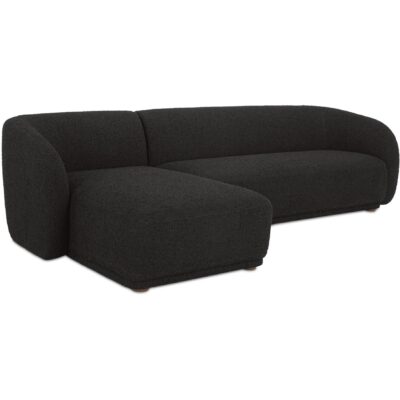 Alternative view of Faye Left Sectional Black Boucle