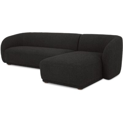 Alternative view of Faye Right Sectional Black Boucle