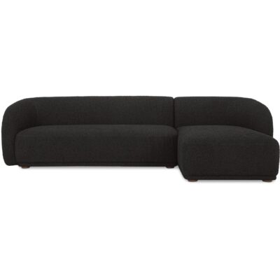 Faye Right Sectional Black Boucle