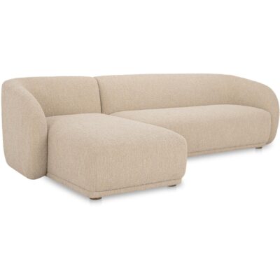 Alternative view of Faye Left Sectional Beige Boucle