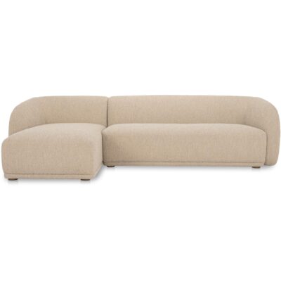 Faye Left Sectional Beige Boucle