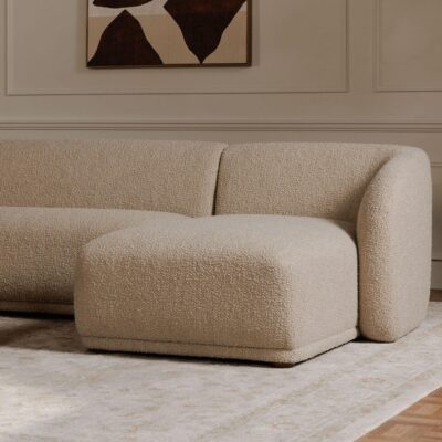 Alternative view of Faye Right Sectional Beige Boucle