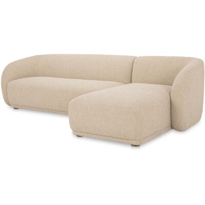 Alternative view of Faye Right Sectional Beige Boucle