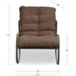 Lyra Outdoor Rocking Chair Brown - Image 9