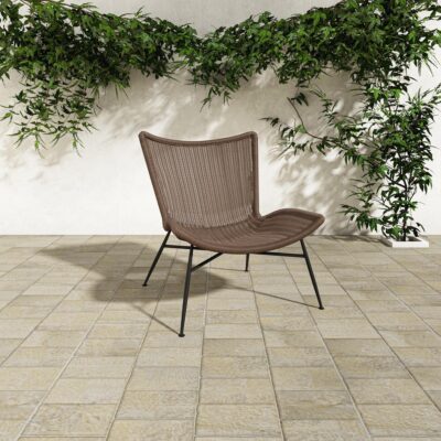 Alternative view of Paige Outdoor Accent Chair Brown