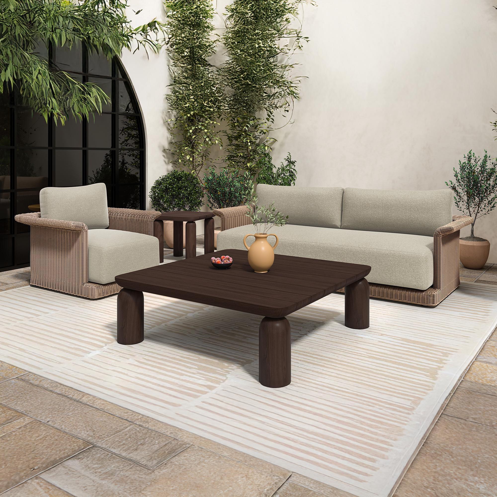 Meredith Outdoor Accent Chair Beige - Image 4