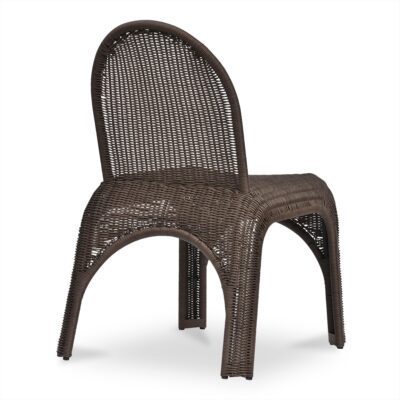 Alternative view of Kendall Outdoor Dining Chair Brown-Set of Two