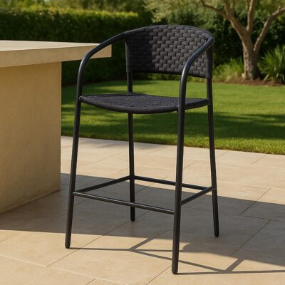 Alternative view of Zola Outdoor Bar Stool Dark Brown