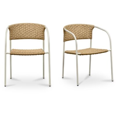 Zola Outdoor Dining Chair Natural-Set of Two